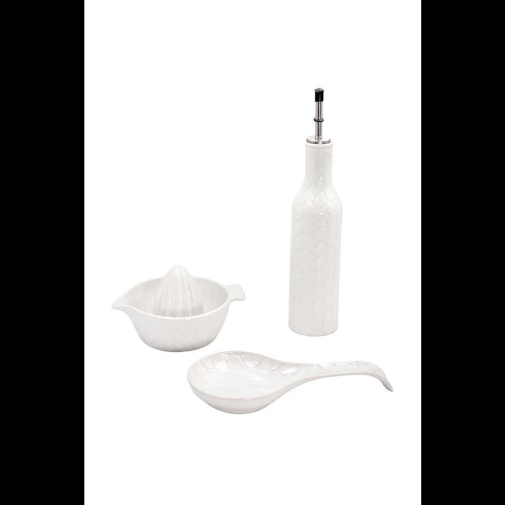 Temp-tations Carved Willow 3-Piece Kitchen Accessory Set with Juicer